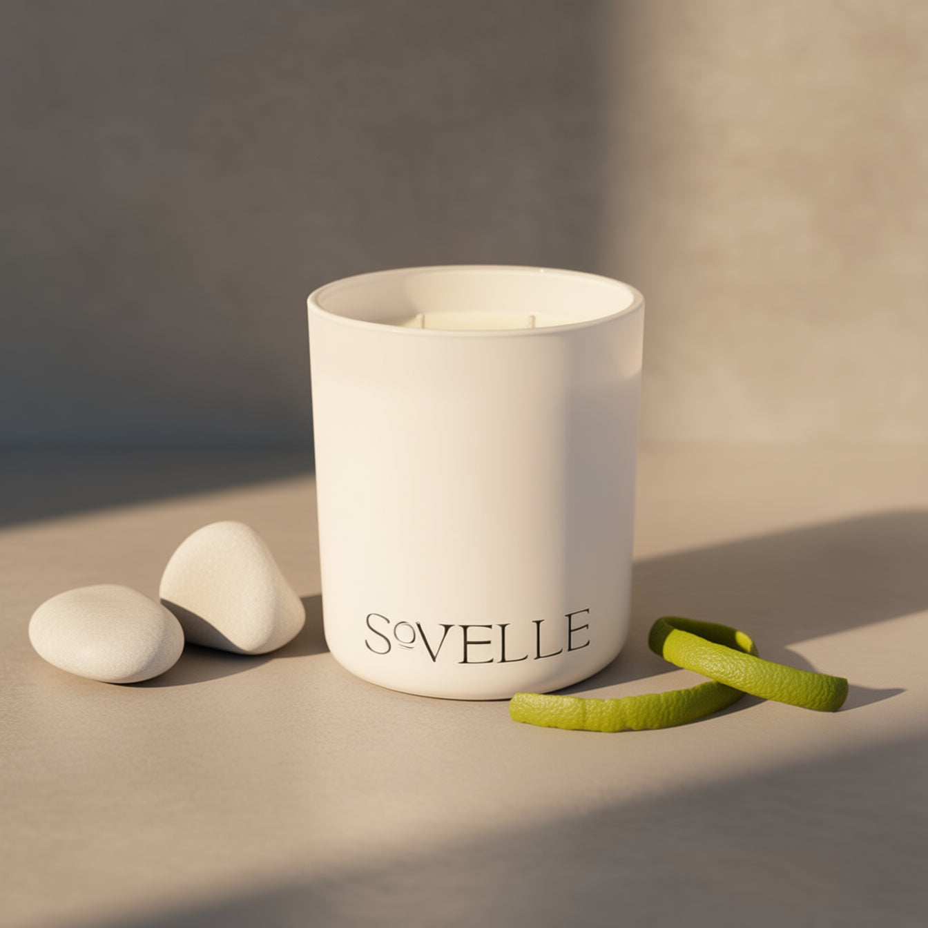 Obsidian Drift luxury coconut soy candle by Sovelle